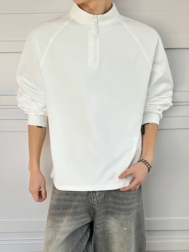 Herrarnas långärmade sport-t-shirt med ståkrage för cykling_voghion.com