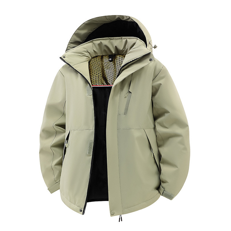 Warm Cotton-Padded Jacket, down Jacket, Foreign Trade Outdoor Live Broadcast Couple's Popular Cross-Border Douyin Graphene Hooded Cotton-Padded Jacket