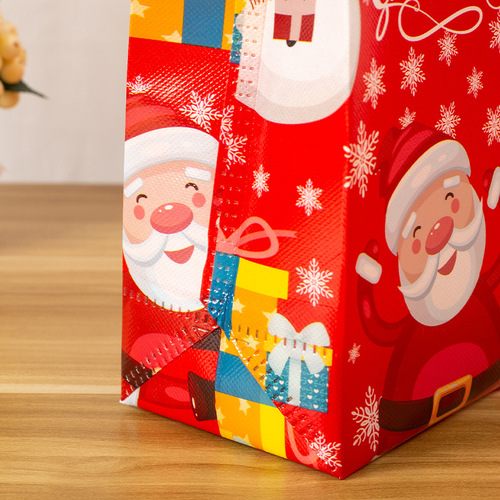 Christmas gift bag manufacturer wholesale non-woven portable laminated bag printing non-woven bag hot stamping logo