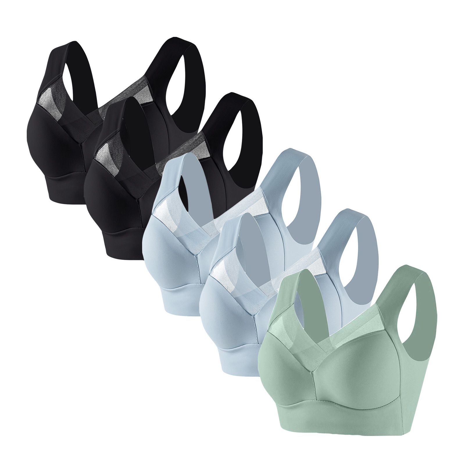 블랙+블랙+블루+블루+그린