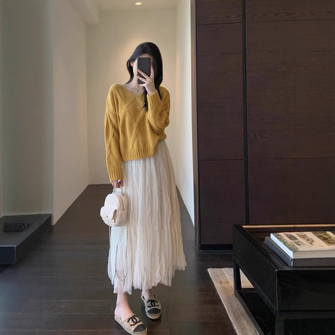 Light and Airy Mesh Skirt, Slimming Long Skirt for Women, 2025 Spring and Summer Photo Shoot, Candy-Colored Breathable A-Line Skirt