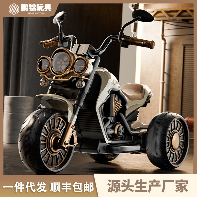 儿童电动车摩托车三轮车宝宝遛娃神器充电款遥控童车玩具车可坐人