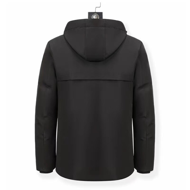 (2개) 겨울 남성용 면화 패딩 의류 남성용 기모 중년 및 노인을위한 캐주얼 코튼 패딩 재킷 아버지의 의상 겨울 아버지 코트