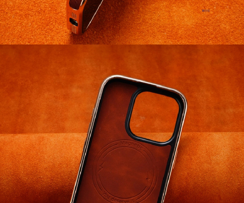 Ốp lưng iPhone 16 Pro Max bao da mạ điện chống rơi, hút từ tính — 【Nhãn kim loại màu đen★Da cừu mạ điện], 【Kim loại màu nâu vàng★Da cừu mạ điện], 【Nhãn kim loại màu nâu đỏ★Da cừu mạ điện], 【Dấu kim loại màu xám voi★Da cừu mạ điện] chi tiết 22