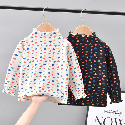 girl Base coat Spring and autumn season Korean Edition Western style Long sleeve jacket baby Plush keep warm 2023 new pattern Children&#39;s winter