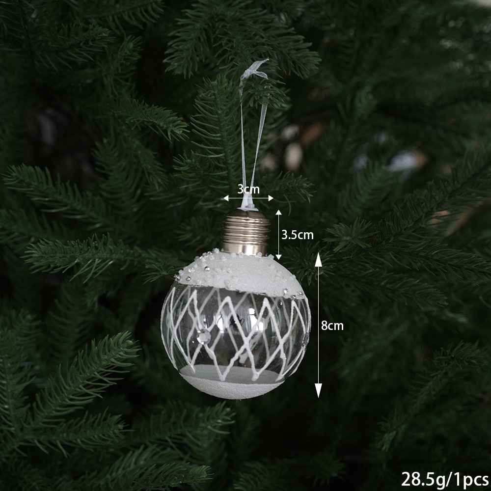 Bolas de Navidad transfronterizas decoración de Navidad colgante de árbol de Navidad lámpara luminosa bola bola de plástico accesorios de decoración de escena