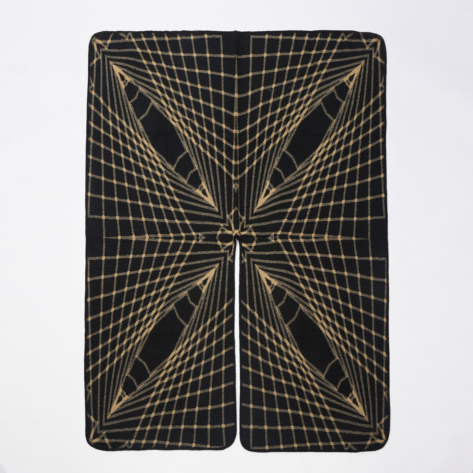Sciarpa jacquard geometrica di lusso donna effetto cachemire_voghion.com