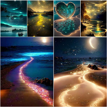 亚马逊跨境外贸 新款风景钻石画手工diy满钻 钻石贴画