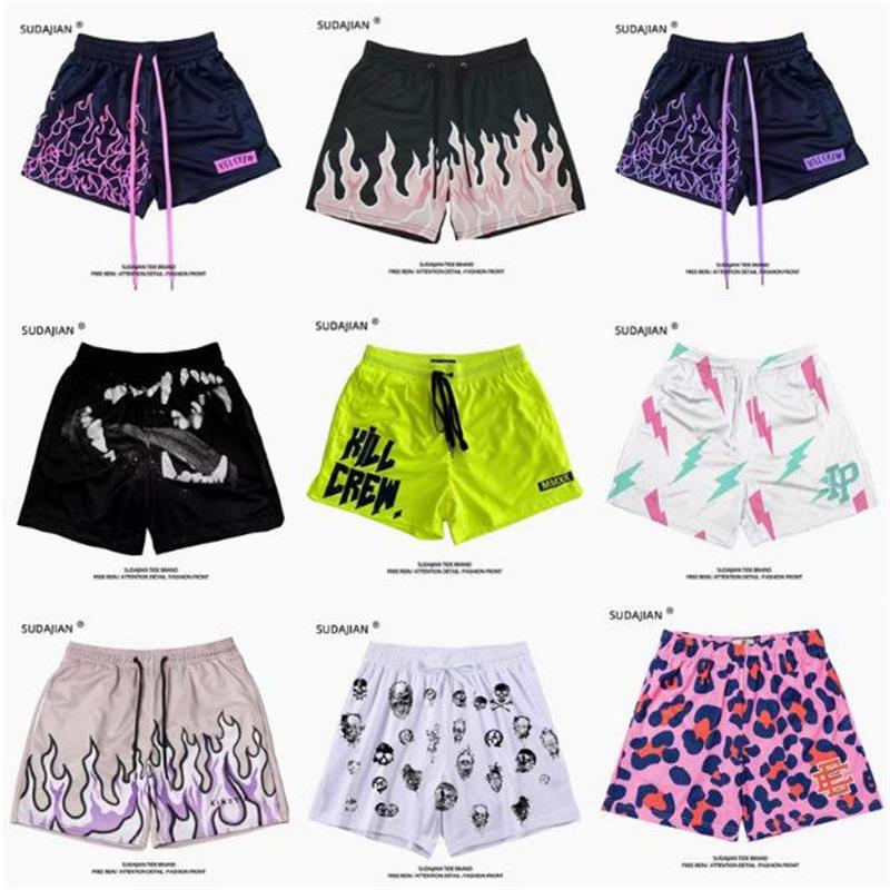 Foreign Trade Cross-Border American Trendy Street Basketball Shorts Men's Loose Casual Quarter Pants Running Sports Quick-Drying and Breathable