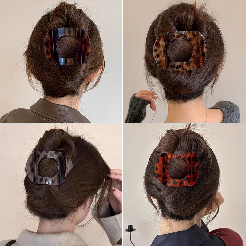 Retro de alto nivel sensación de clip de boca de tiburón clip de cabeza de mujer grande atrás 2025 nuevo clip de tiburón clip de cabello medio atado