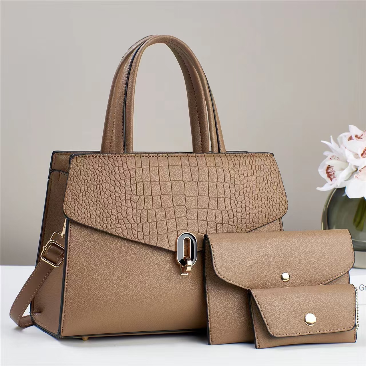 Taizhou bolsos de mujer atmósfera textura bolsos de tres piezas bolsos de mujer bolsos de mano bolsos de hombro
