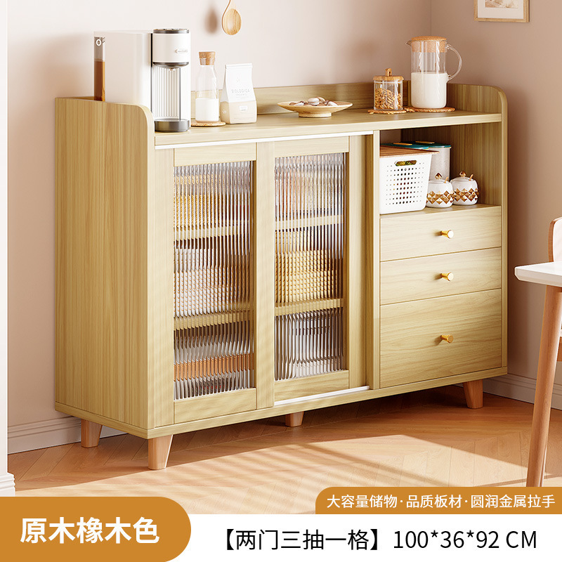 Fábrica directa japonesa gabinete de comedor contra la pared de madera sólida sala de estar armario de té cocina armario de almacenamiento