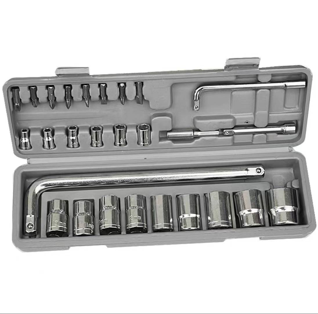 46 piezas de llave de manguito herramientas de reparación automotriz llave de trinquete fly 1 / 4 llave de trinquete conjunto de reparación doméstica