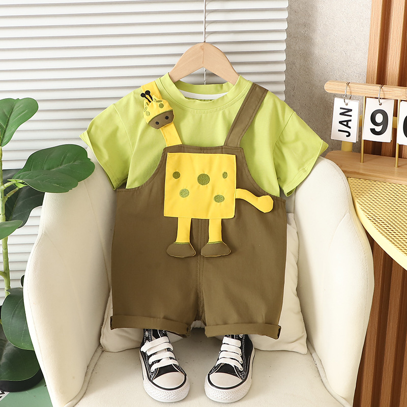 子供半袖セット夏男の子服女の子tシャツ赤ちゃん夏服服2025新しい子供服ファッション|undefined