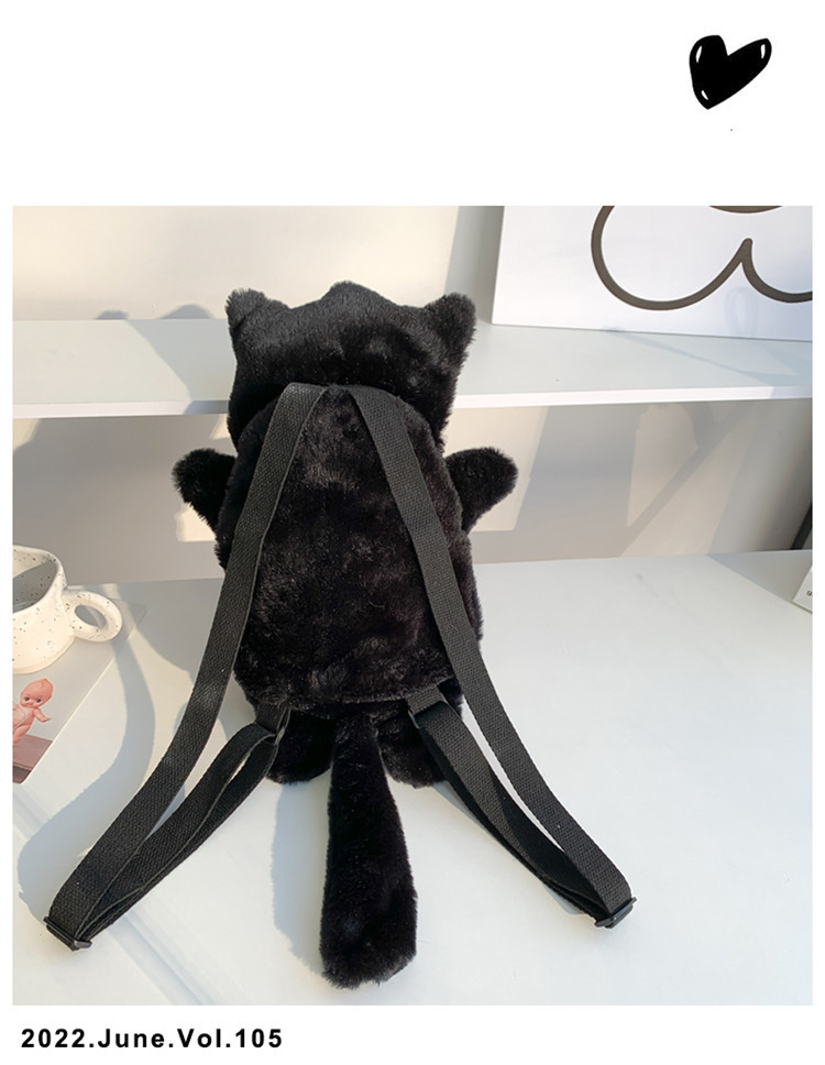 Women's Gender Streetwear Style Other Shape Black Color Medium Size Solid Color Travel