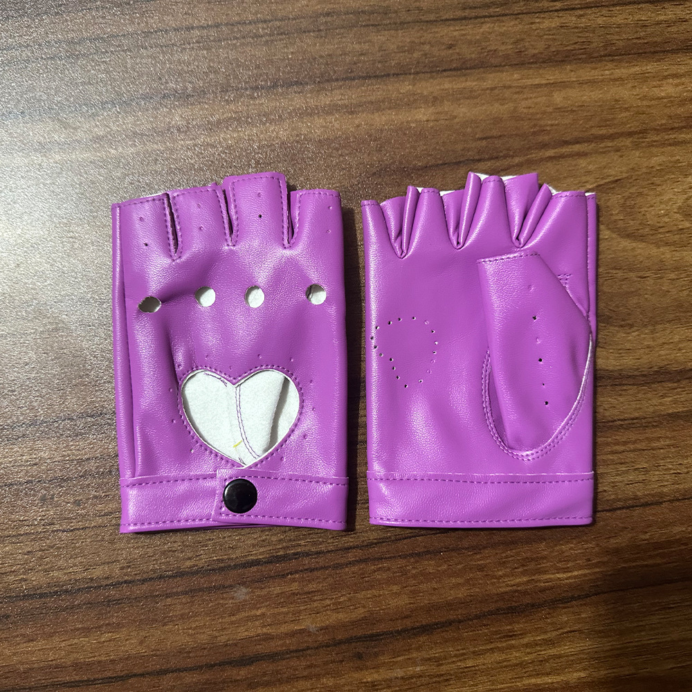 Guantes de baile de las mujeres hip hop punk etapa rendimiento trueno medio dedo guantes discoteca fotografía pu cuero baile guantes image 20