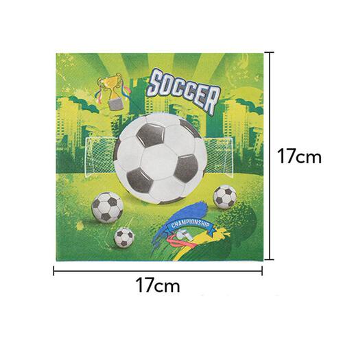Second generation football cartoon children's birthday festival venue atmosphere party layout disposable paper plate tableware set