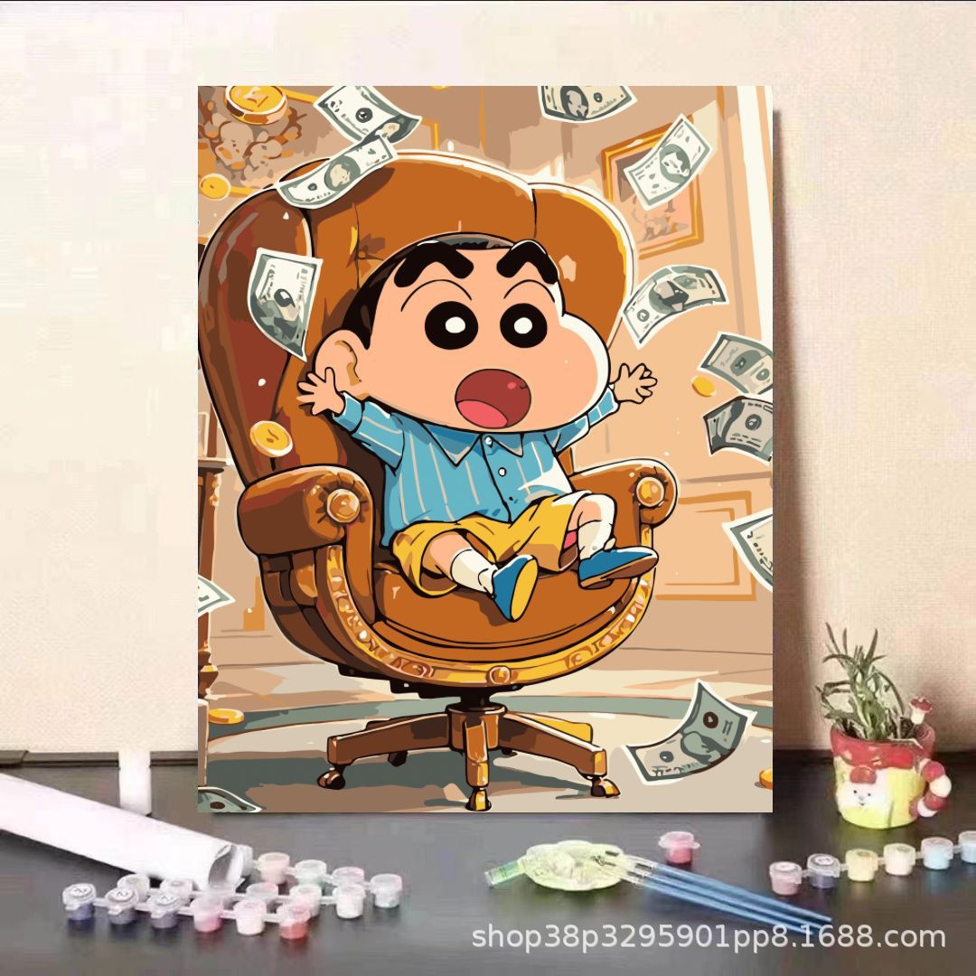 Guardia dulce serie de animación de pintura al óleo digital DIY moderna minimalista para niños fábricas de pintura al óleo de relleno al por mayor