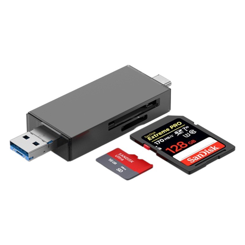 Modelo privado USB3.0 Android teléfono móvil ordenador aleación de aluminio lector de tarjetas OTG multifunción venta al por mayor 2,0 de alta velocidad typec