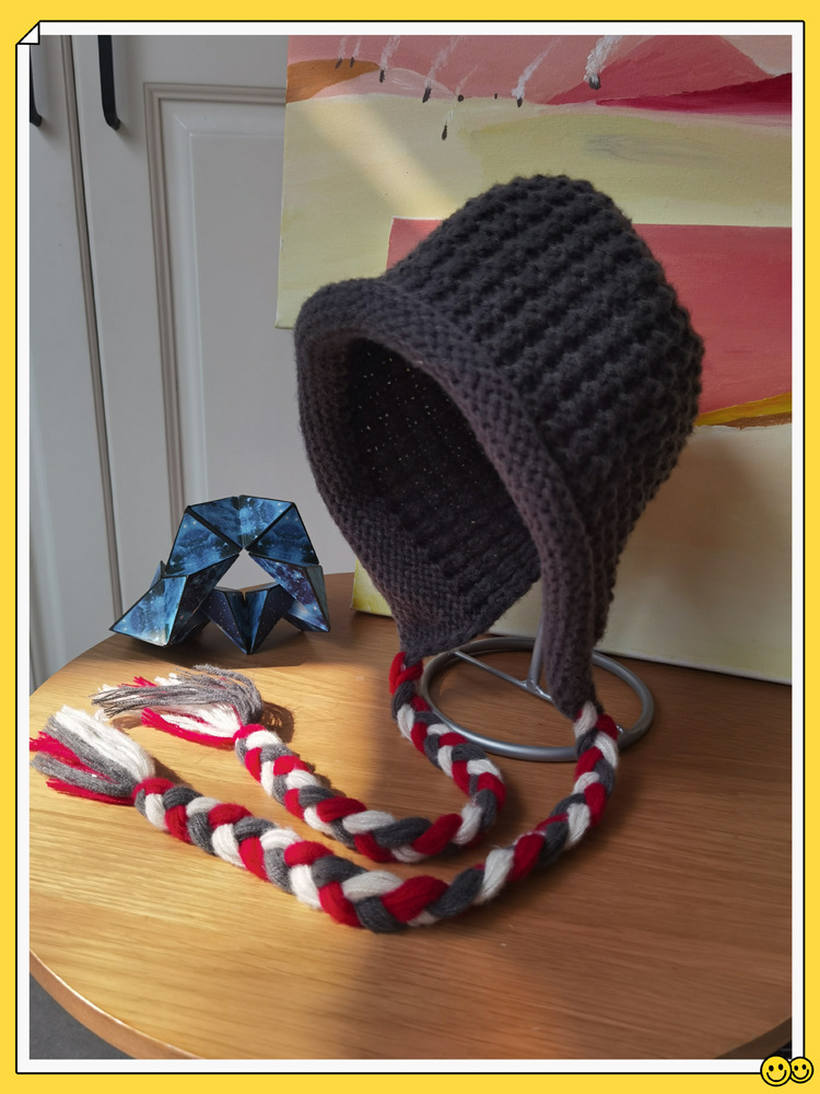 Tricoté pour femme en automne hiver, avec un petit visage, un style ethnique, un bonnet en tricot chaud et un chapeau Lei Feng_voghion.com