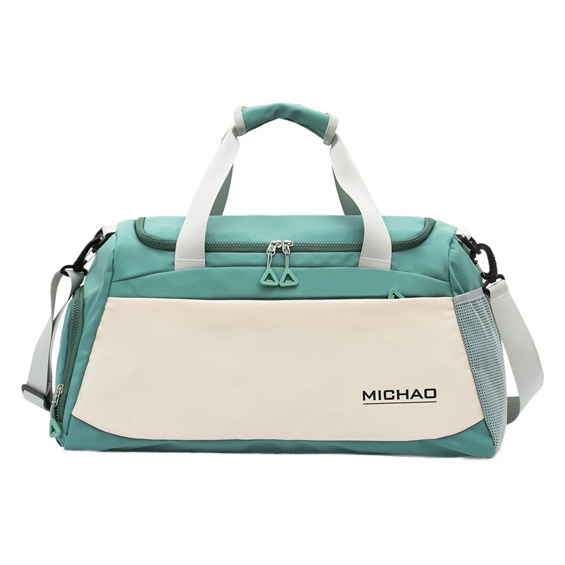 Bolsa de viaje deportiva portátil con separación para ropa húmeda y seca, bolsa de yoga y fitness, bolsa de equipaje con logotipo personalizado para piscina con compartimento independiente para zapatos