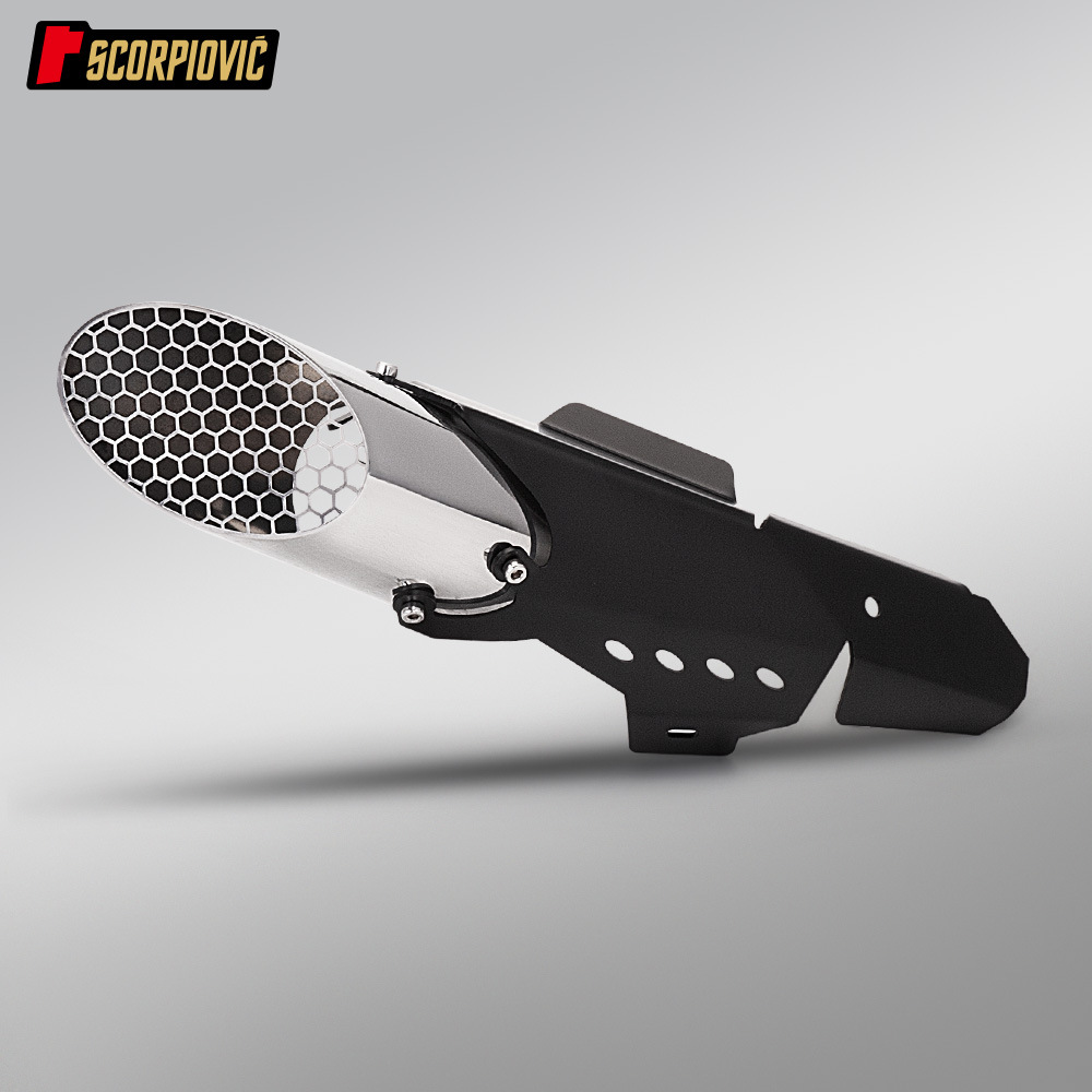 Xsr700 Mt07 R7 Stainless Steel Tail Section Muffler Exhaust Pipe with Aluminum Alloy Anti-Scald Cover 2014-2026