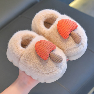 Winter Children's Cotton Slippers Cartoon Panda Cotton Slippers for Boys and Girls Indoor Home Non-Slip Cute Parent-Child Maomao Cotton Slippers