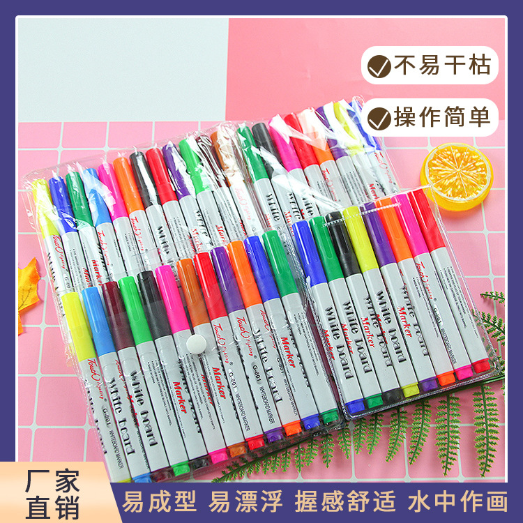 Pintura de agua para niños color pluma flotante mágica para niños pluma pizarra borrable pluma flotante al por mayor