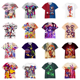 Cross-border cos popular theamazingdigitalcircus digital circus T-shirt men and women short sleeve children