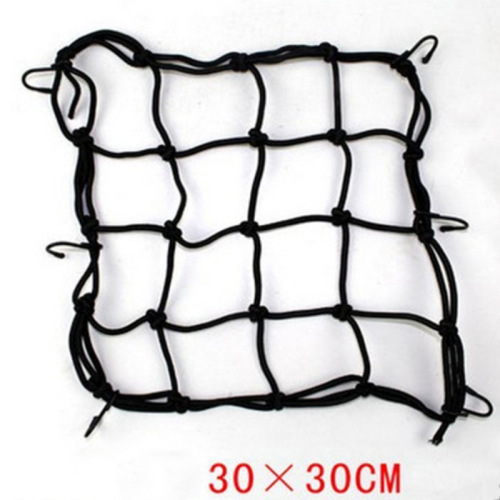 Motorcycle helmet net 30x30cm, fuel tank net cover, modified tail box fixed strap, electric vehicle helmet net pocket