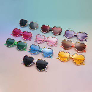 New Y2K Cross-border Shaped Diamond Triangle Sunglasses Vintage Glasses Women Party Party Sunglasses Anti-UV