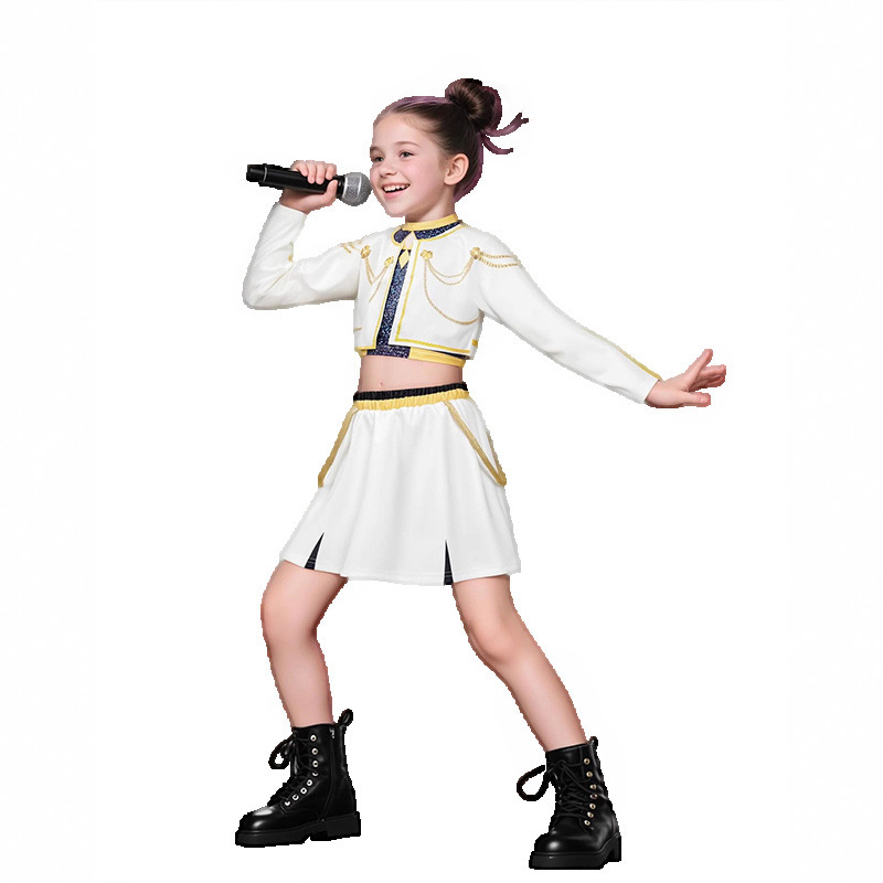 跨境 欧美新款女孩恶魔猎人 流行歌手万圣节服装装扮舞台套装服装|undefined