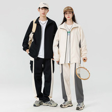 定制logoTZ810新款开衫休闲运动男士套装帅气一套搭配潮流情侣套