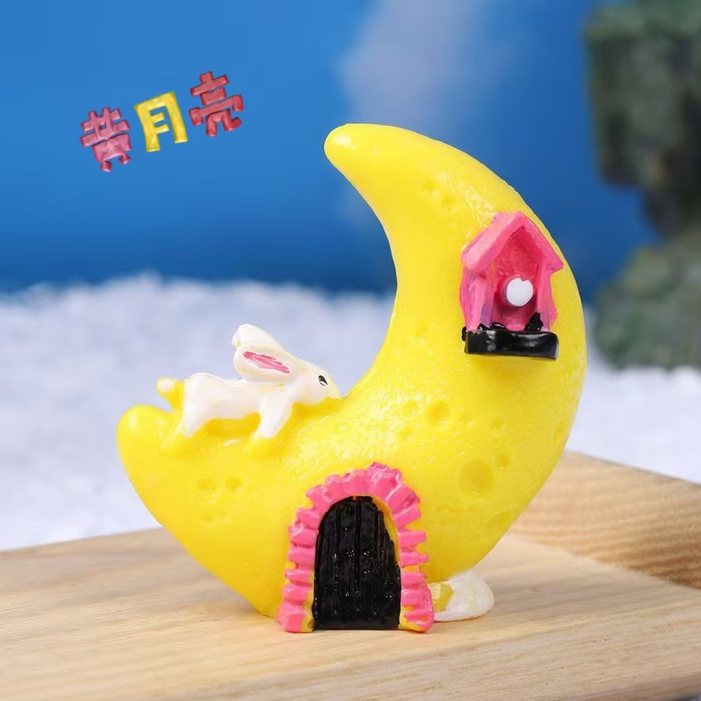 Micro paisaje Dream Star Casa vacía Fuente Fábrica Caja de arena Modelo de decoración Celestial Sol Luna Nube Estrellas