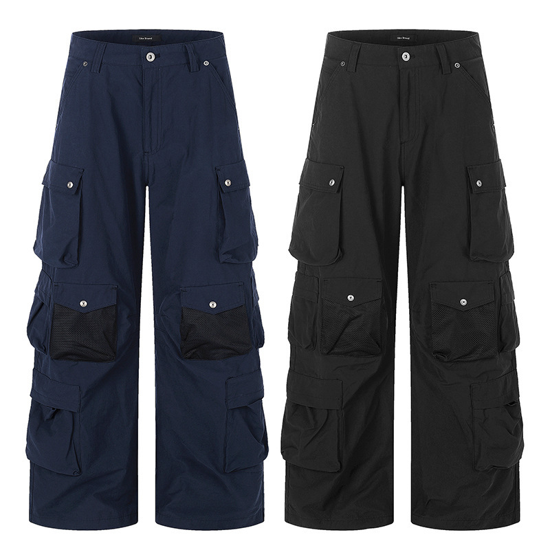 Tuochuan Ck6991 American Retro Straight-Leg Work Pants for Men and Women, Loose Fit, Heavy-Duty, Multi-Pocket, Versatile Casual Wide-Leg Pants