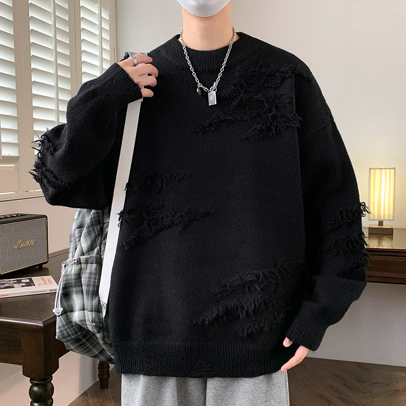 Winter trend solid color sweater