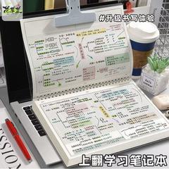 横版上翻线圈本分区加厚笔记本本子初中高中生简约横线方格记事本