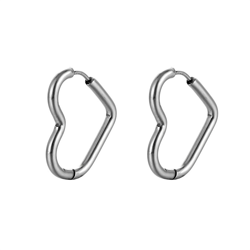 1 Piece Simple Style Geometric Stainless Steel Earrings display picture 4