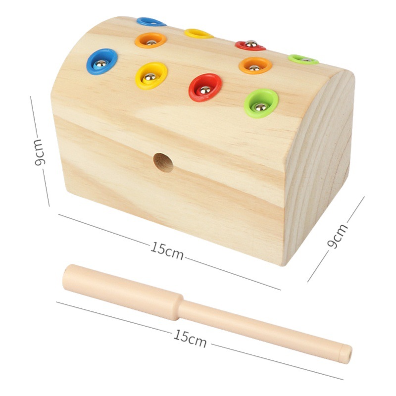 Juego de pesca magnética de madera, infantil, educativo, coordinación mano-ojo, interacción familiar