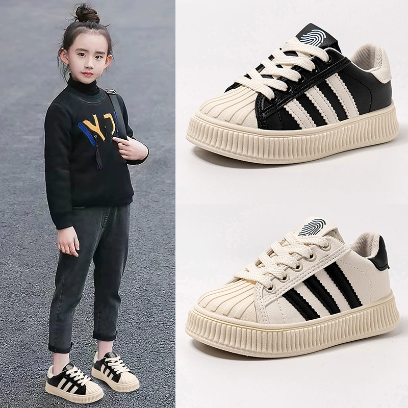 Обувь для девочек 2024 года, весна и осень, новая обувь для досок, Детские повседневные кроссовки, обувь для средних и больших детей, летняя белая обувь, модная