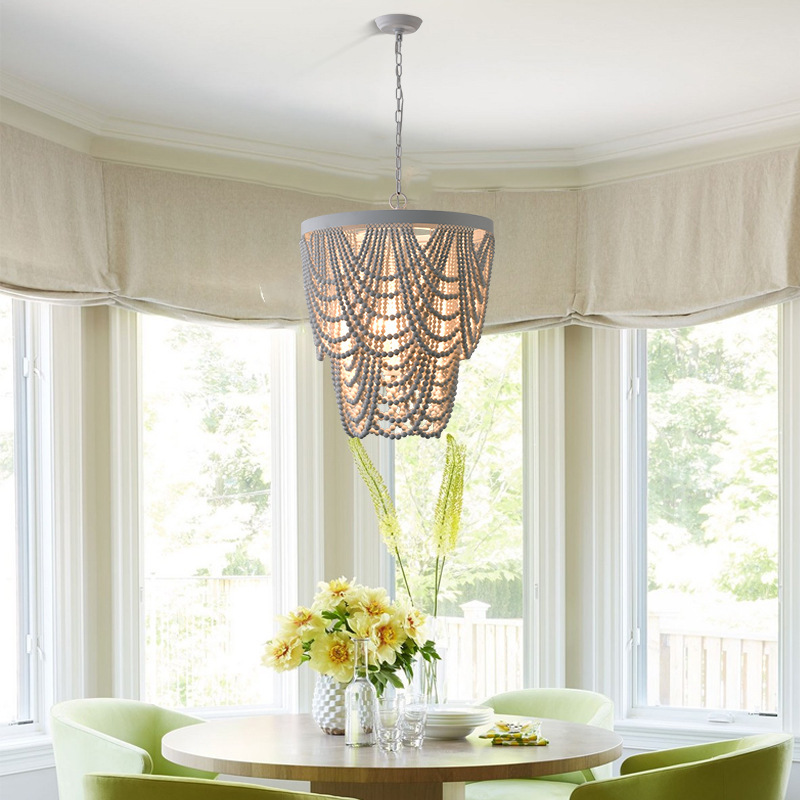 American Country Bohemian Style Wooden Bead Chandelier Living Room Dining Room Bedroom Homestay Clothing Store Personalized Lamps American Country Bohemian Style Wooden Bead Chandelier Living Room Dining Room Bedroom Homestay Clothing Store Personalized Lamps