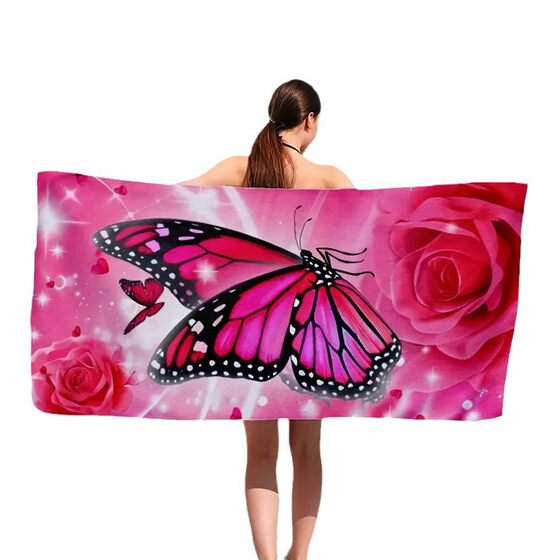Cross-border Beach Towel Quick-drying Absorbent Beach Towel Microfiber Digital Printing Bath Towel Adult Amazon Plus