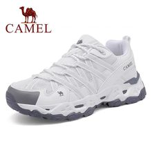 骆驼登山鞋户外休闲鞋子男士真皮防滑徒步运动鞋女夏季透气网展驰
