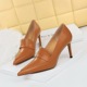 837-5 Vintage High Heels Women's Shoes Thin Heel High Heel Pointed Deep Mouth Shoes Slim Fit Deep Mouth Women's Single Shoes