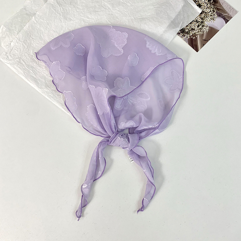 Pañuelo para el cabello pastoral femenino de verano nuevo estilo bufanda de seda sensación de alta calidad bufanda de flores bufanda triangular bufanda de cuello bufanda pequeña