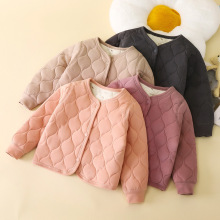 三层夹棉儿童校服打底秋冬新款男童加厚学生保暖棉服女童内胆棉袄