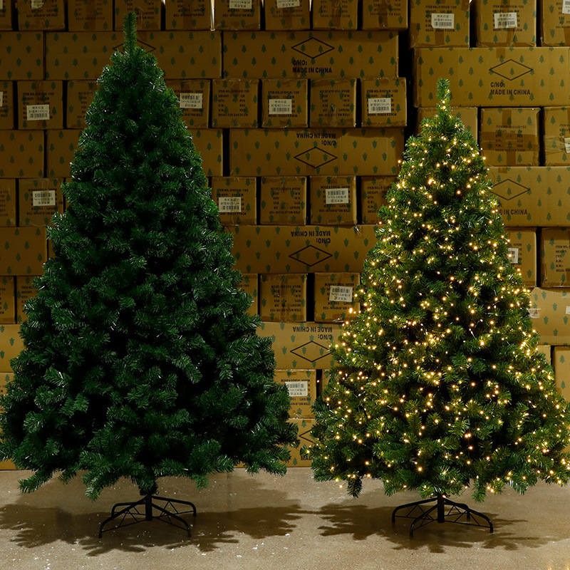 Shengyuan nuevo tamaño completo PVC gran árbol de Navidad decoraciones Navidad ambiente interior y exterior diseño de escena