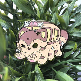 丽煌 可爱卡通龙猫猫巴士珐琅徽章胸针别针胸章衣领胸针饰品礼物