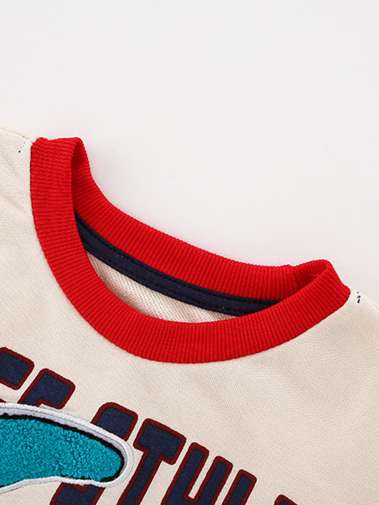 Mlawee Child Sweater Otoño Invierno Nuevo estilo europeo y americano niños de mediano tamaño cuello redondo manga larga guapo imprimido ropa superior para niños
