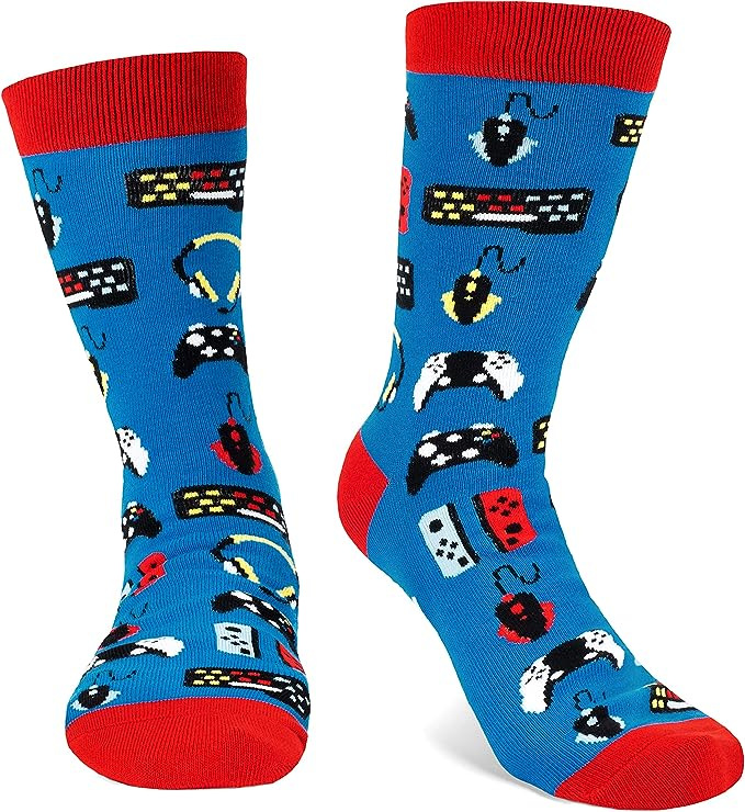Spring, Autumn Season Unisex Gender Casual Style Unisex Casual Letter Gamepad Cotton Crew Socks A Pair